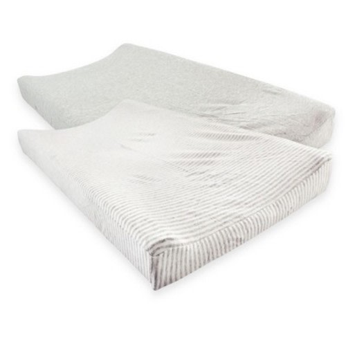Touched by Nature Baby Organic Cotton Changing Pad Cover, Heather Gray, One Size