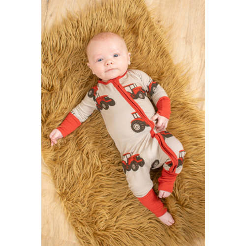 Classic Red Tractor Baby Bamboo Zippy – American Farm Company