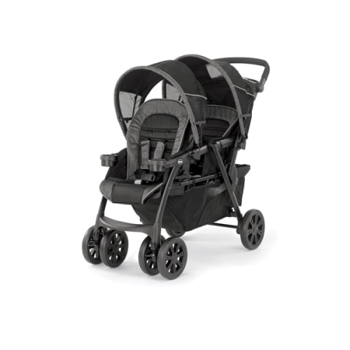 Chicco Cortina Together Double Stroller - Minerale | Black/Silver