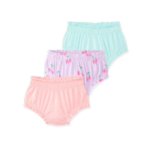 Garanimals Baby Girl Cotton Pull-On Bubble Shorts, Solids & Prints, 3-Pack, 0–24M