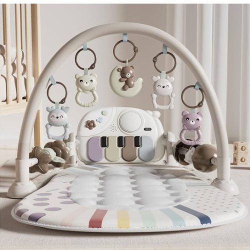 Baby Play Mat Baby Toys,Baby Gym Tummy Time Play Piano Activity Mat with 5 Infant Sensory Toys,Music & Light Infant Newborn Gifts for Babies Toddlers 0-3 6-9 11 12 Months.
