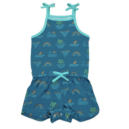 Tropical Daydream Girls Shortie Bamboo Romper