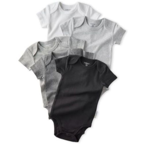 Baby Boys' and Girls' Cotton Short-Sleeve Bodysuits, 5-Pack Set