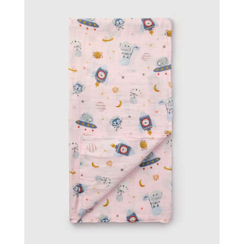 Baby Muslin Swaddle in Tanboocel® Viscose from Bamboo - Astro Explorers