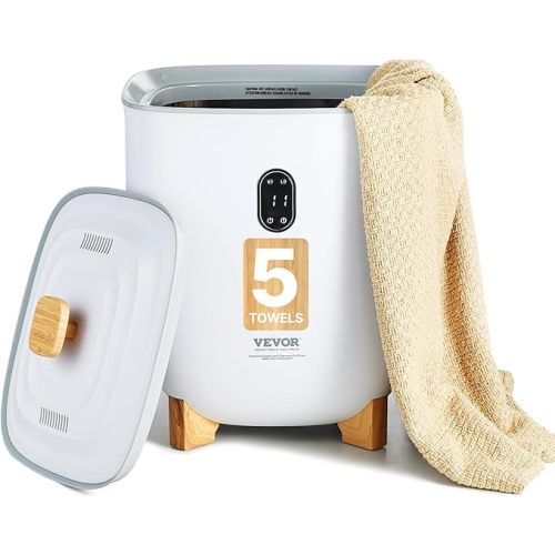 VEVOR Towel Warmers for Bathroom, 35 L Towel Warmer Bucket，Towel Dryer with Auto Shut Off for Spa Fits up to 6 Oversized Towels, Blankets, Clothes, Bathrobes, PJ's and More