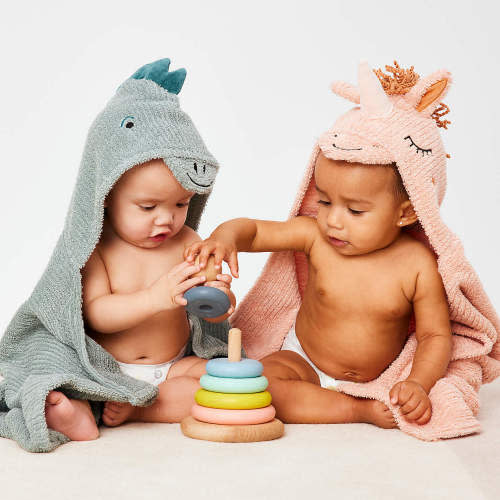 Dinosaur Organic Hooded Baby Towel