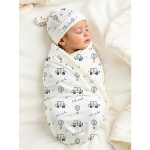 Newborn Hello World swaddle