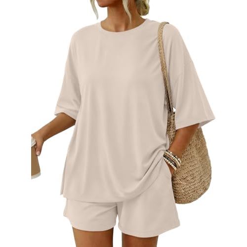 Trendy Queen 2 Piece Summer Set Oversized Top & Loose Fit Shorts with Pockets