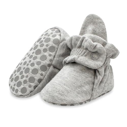 Zutano Unisex Organic Cotton Baby Booties, Stay-On and Non-Slip, Newborn to Toddler