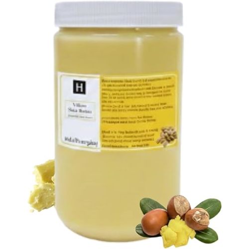 HalalEveryDay Yellow Shea Butter from Ghana, Raw Unrefined African Shea Butter for Skin & Hair, 100% Pure Natural Moisturizer for Body, Face & DIY Beauty, 24 oz
