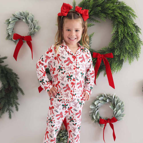 Girl's Two Piece Flare Lounge Set | Bow What Fun