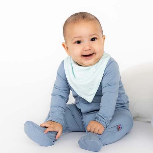 blue jean modal magnetic parent favorite footie - 3-6 month