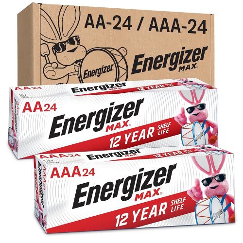 Energizer AA and AAA Batteries, 48 Count, Combo Pack Contains 24 Max Double A and 24 Max Triple A Batteries