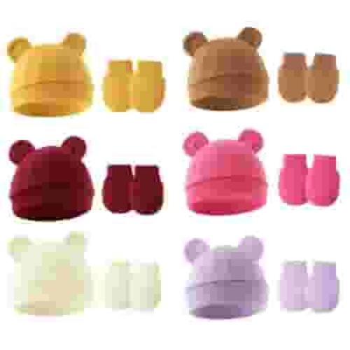 TELOLY 6Pcs Baby Hats, Newborn Hats for Boys, Newborn Hats,Color Mixing1307