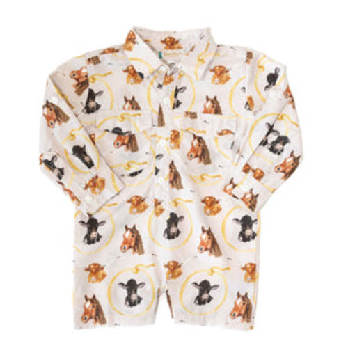 Boys Let's Rodeo Fishing Romper – Boots and Bows Smocking Co.