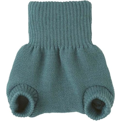 EcoAble Merino Wool Diaper Cover – Organic Overnight Knit Cover | Breathable Natural Fiber | Ideal for Fitted Cloth Diapers (EU62-68, Eucalyptus)