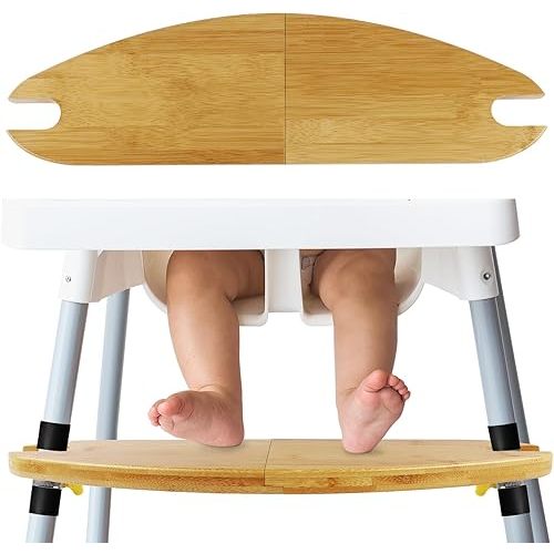 Baby Bamboo High Chair Accessories Compatible with Antilop IKEA Footrest, Adjustable Foot Rest