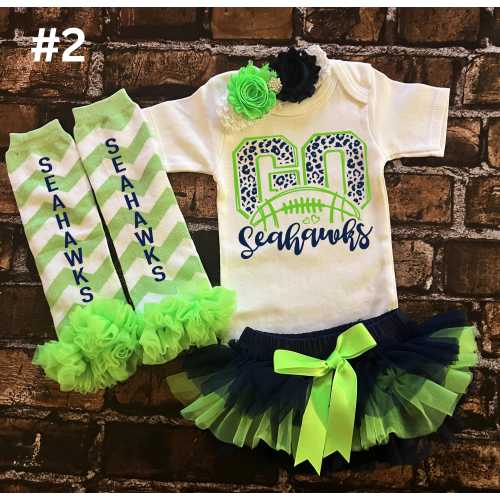 Seahawks Baby Outfit, Seahawks Girl's Outfit, Seahawks, Seahawks Baby, Seahawks Girl, Newborn Seahawks Outfit, Newborn Gift, Seahawks Fan
