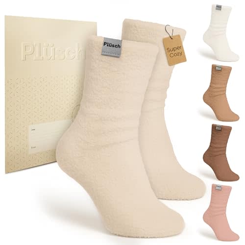 Plüsch Gift for Women – Ultra-Soft Cozy Cloud Socks in Kraft Envelope – Thoughtful Self-Care, Unique Birthday Gifts for Women
