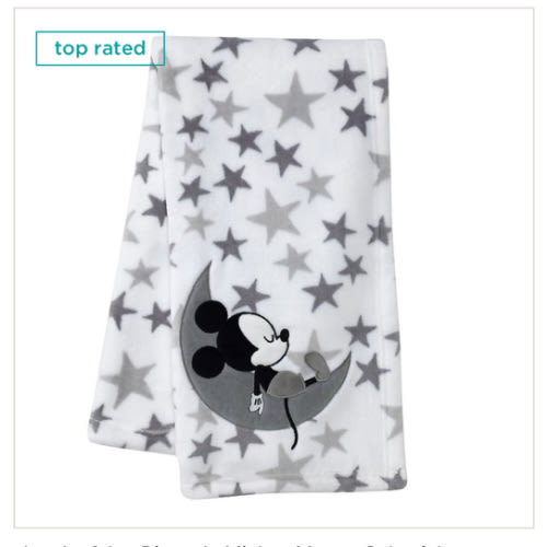 Lambs & Ivy Disney's Mickey Mouse Celestial Fleece Blanket