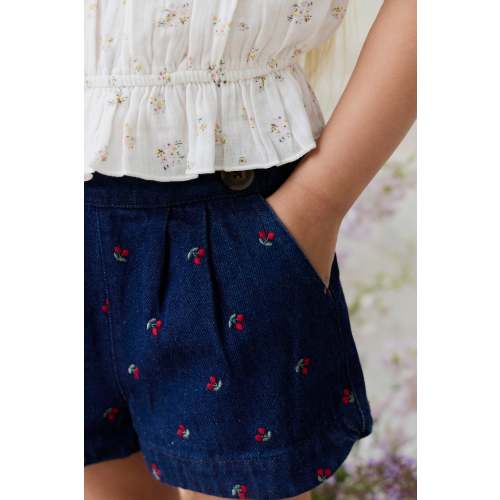 Jardine Short - Cerise Denim