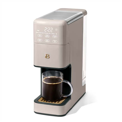 Beautiful Perfect Grind™ Programmable Single Serve Coffee Maker, Porcini Taupe by Drew Barrymore