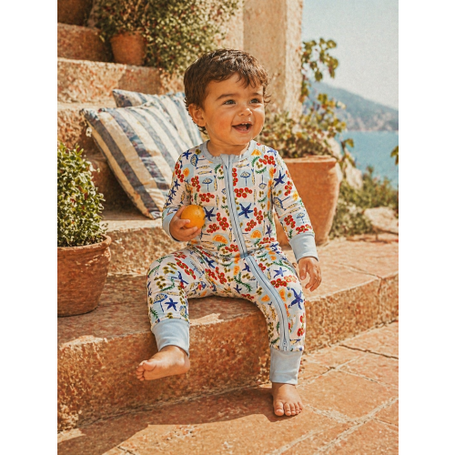 Bamboo Baby Romper – Italian Palermo Picnic | Soft & Breathable – SpearmintLOVE 0-3m