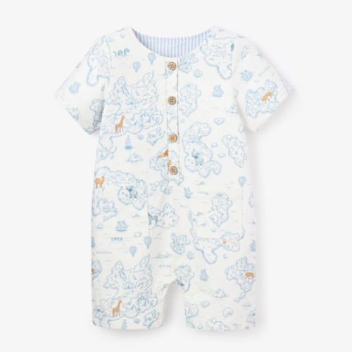 Cotton Explorer Print Shortall – Elegant Baby