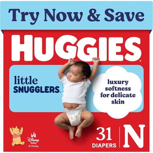 Huggies Little Snugglers Newborn Diapers, 31 Count