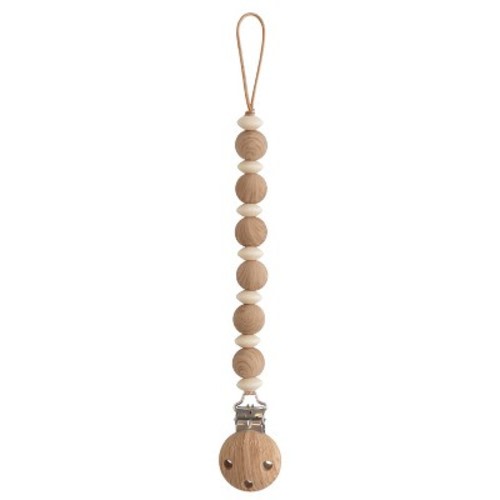 Silicone Pacifier Clip | Luna Faux Wood One Size