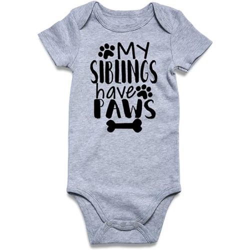Funnycokid Baby Boys Girls Bodysuit Funny Newborn Romper Short Sleeve Infant Neutral Outfits 0-12 Months