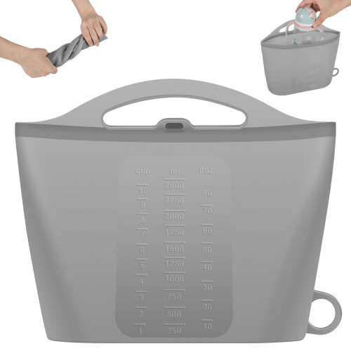 Silicone Microwave Steam Sterilizer Bags, 85oz Reusable Silicone Steaming Bags for Baby Bottles, Breast Pump, Accessories, Pacifiers, Teethers, Ideal for Home Travel