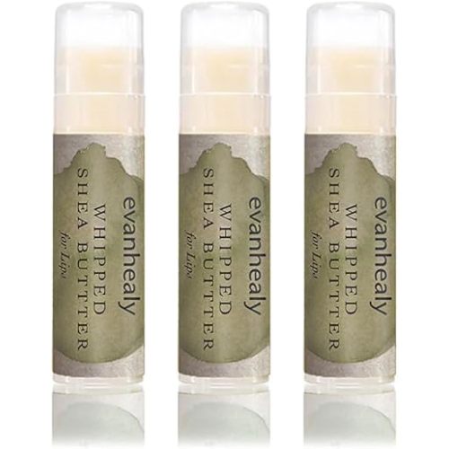 evanhealy Whipped Shea Butter for Lips (3 Pack) | Organic Red Raspberry Seed Oil, Beeswax, & Argan Oil | Moisturizing Lip Balm Chapstick