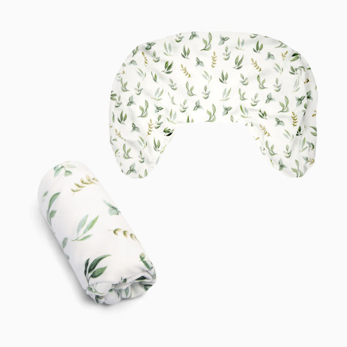 Boppy New Nursing Pillow Organic Cotton Cover - Green Leaves