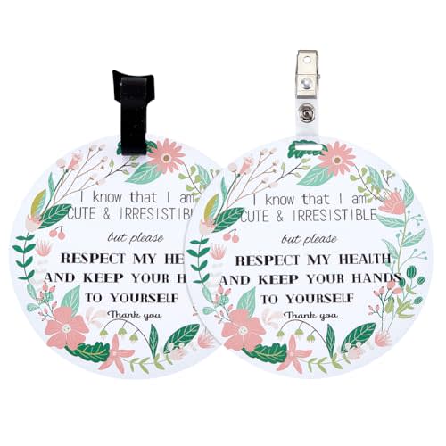 PLIGREAT 2 Pack No Touching Baby Sign Please Don't Touch Kiss Baby Reminder Hang Tags Sign for Preemies Newborn Baby Girl Boys Stroller Carriers Car Seat Stop Touching Baby Signage