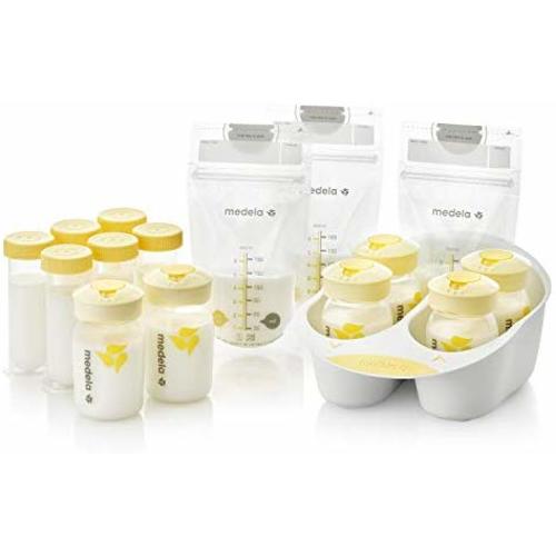 Medela Breast Milk Storage Solution Set, Breastfeeding Supplies & Containers, Breastmilk Organizer, Made Without BPA