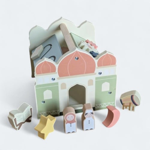 Wooden Masjid Shape Sorter - Islamic Toy