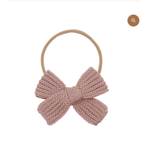 Sweater Bow - Mauve Chunky Knit Headband