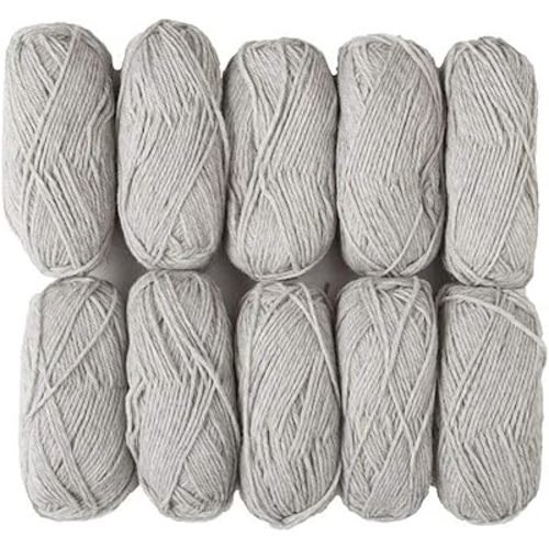 Knit Picks Wool of The Andes Worsted Weight Gray 100% Wool Yarn Multi Pack (10 Balls - Dove Heather)