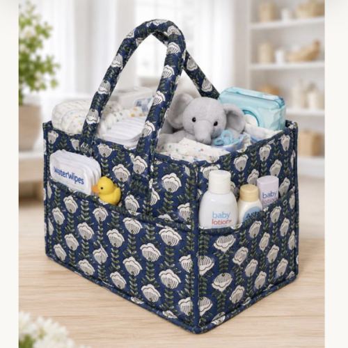 Personalized Newborn Baby Diaper Caddy Organizer Kids Nursery Toy Storage Basket Portable Essential Gift Girl Boy BabyShower CustomName Bag