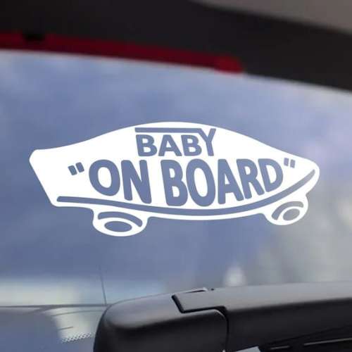 Baby on Board Vans Style Sticker - Etsy