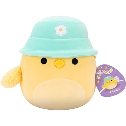 Squishmallows Original 8in Triston The Yellow Chick with Bucket Hat – Official Jazwares Plush (Little)