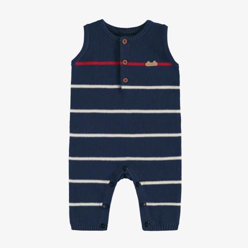 Combinaison bleu marine avec rayures, naissance - Souris Mini