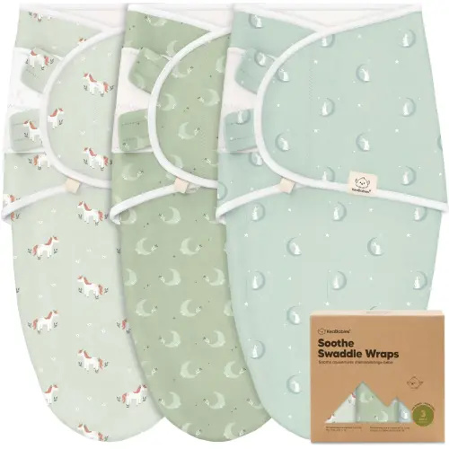 3-Pack Soothe Swaddle Wraps-0-3M-Color: Lunaris