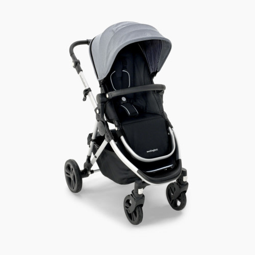 Mockingbird Single Stroller 2.0 - Heather Grey Canopy With Black Leather