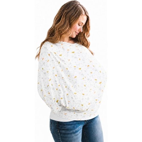 Copper Pearl Nursing Cover for Breastfeeding – Multi-Use Baby Car Seat Cover, Stroller Cover & Breast Feeding Cover Up for Women, Stretchy Breathable High Quality Cover for Boy or Girl, Arlo