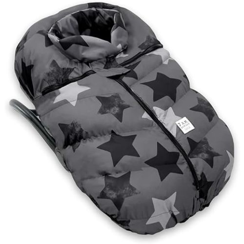 7AM Enfant Car Seat Covers - Cocoon Baby Cover for Boys & Girls, Rain & Snow Repellent, Breathable Windproof, Center Zipper, Universal Fit for Infant Car Seat (0-12M) (Stella)
