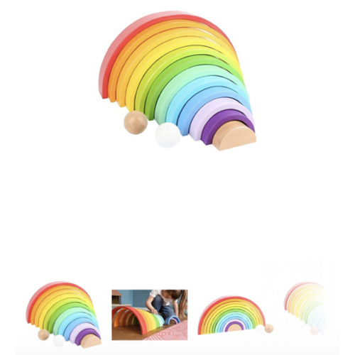 XL Wooden Stacking Rainbow Playset | Over The Moon