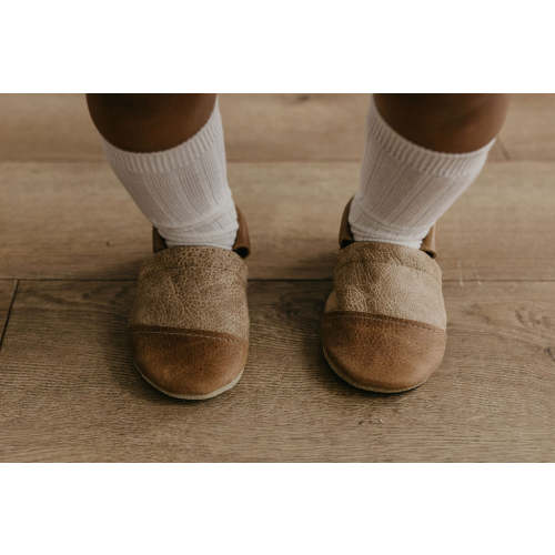 Wood/Latte Two Tone Loafer Baby and Toddler Shoes