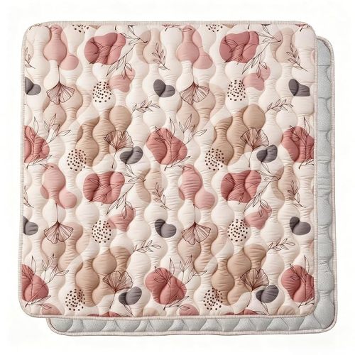 Bunnikins & Clover Baby Floor Play Mats, 71"x59" Thicken Soft Play Mat for Babies 6-12 Months, Foldable and Non Slip One-Piece Crawling Mat, Washable Foam Play Mat for Baby, Toddlers, Tummy Time